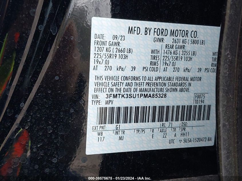 2023 FORD MUSTANG MACH-E PREMIUM - 3FMTK3SU1PMA85328