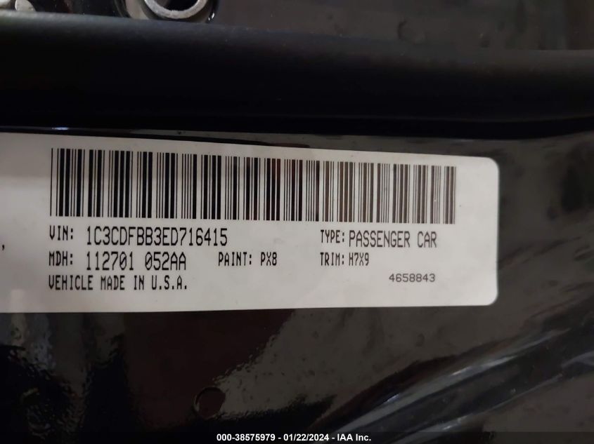 2014 DODGE DART SXT - 1C3CDFBB3ED716415