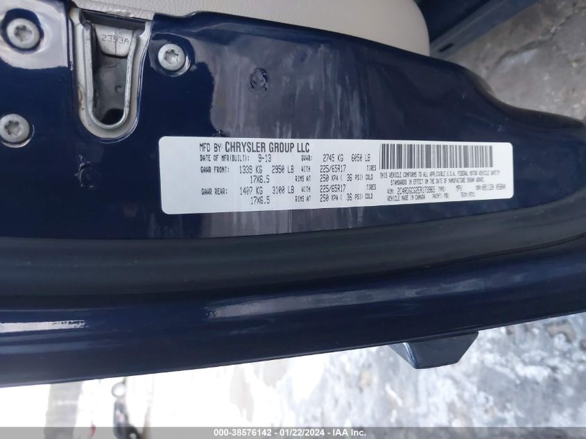 2014 DODGE GRAND CARAVAN SXT - 2C4RDGCG2ER173965
