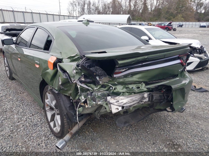 VIN 2C3CDXHG3NH130549 2022 DODGE CHARGER GT RWD