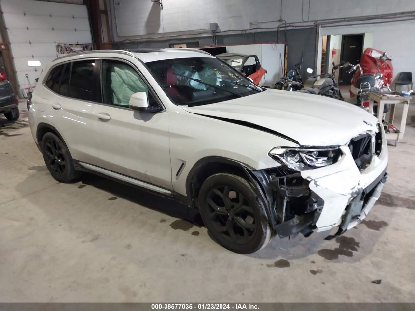 2022 BMW X3 XDRIVE30I - 5UX53DP07N9L24610