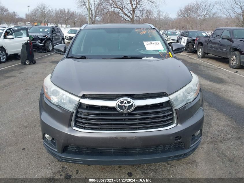 2015 TOYOTA HIGHLANDER XLE - 5TDJKRFH8FS215387