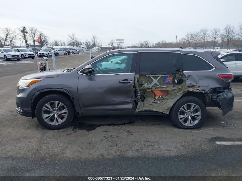 2015 TOYOTA HIGHLANDER XLE - 5TDJKRFH8FS215387