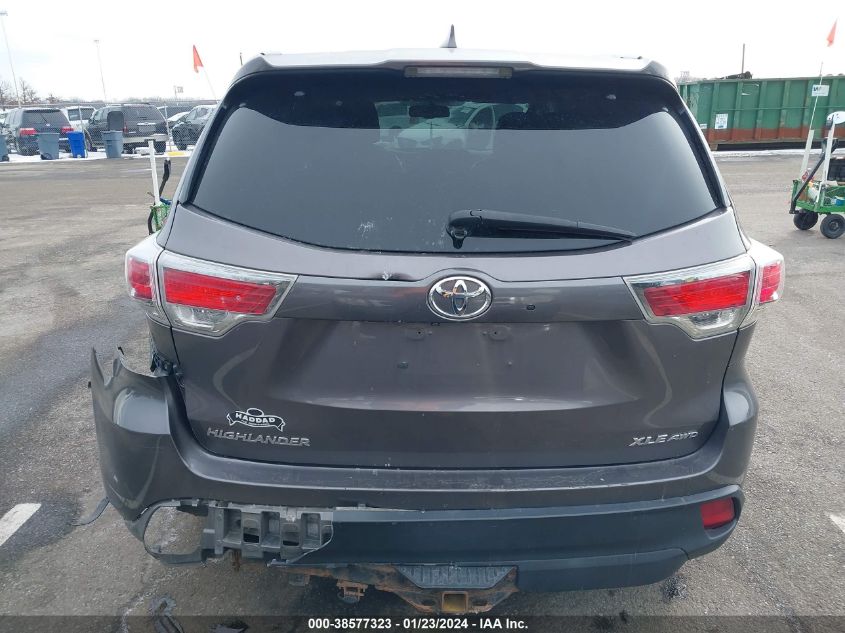 2015 TOYOTA HIGHLANDER XLE - 5TDJKRFH8FS215387