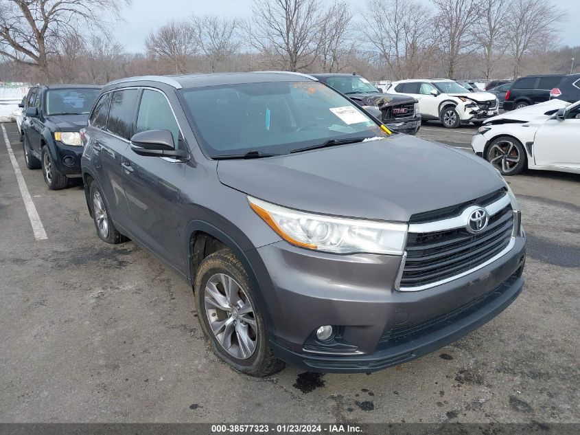 2015 TOYOTA HIGHLANDER XLE - 5TDJKRFH8FS215387