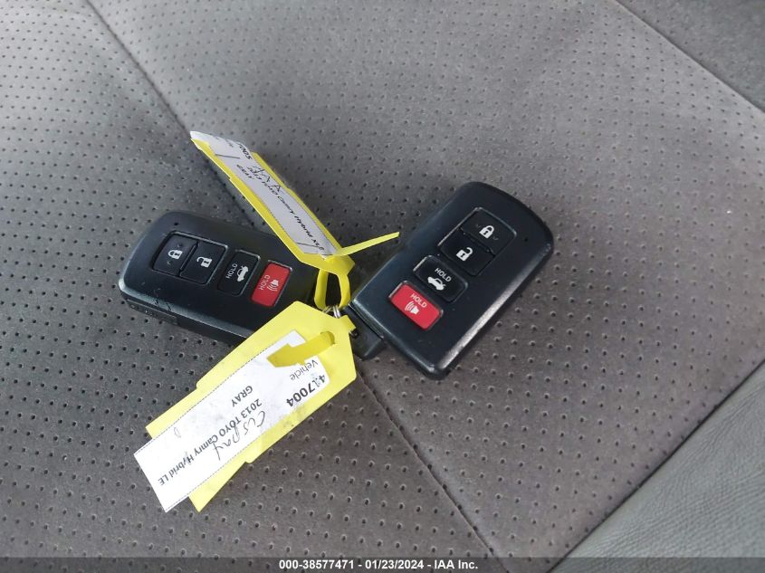 2013 TOYOTA CAMRY HYBRID XLE - 4T1BD1FK0DU079899