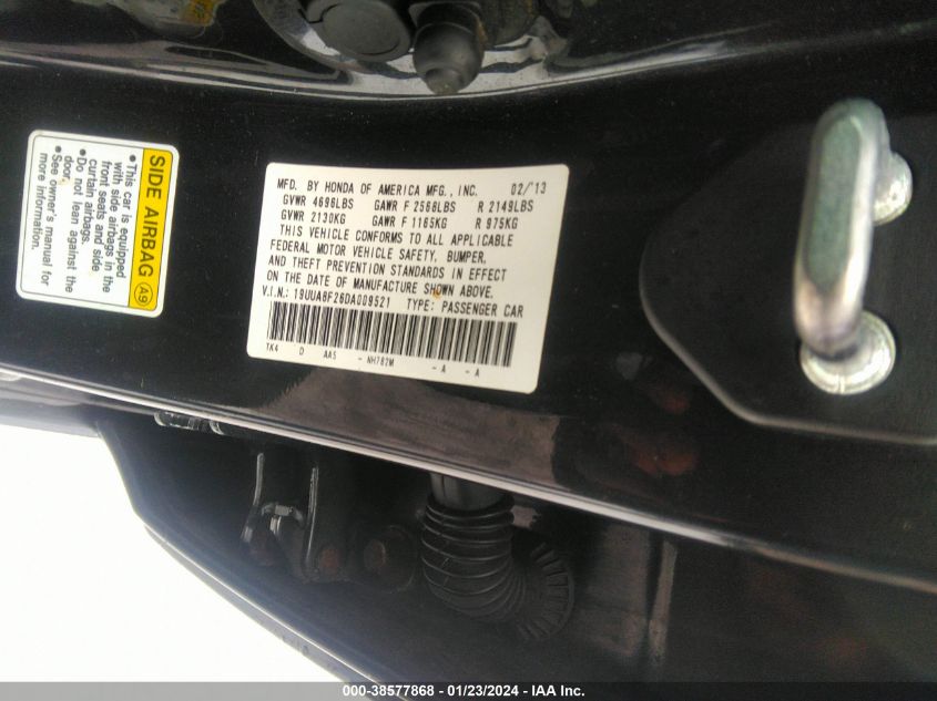 2013 ACURA TL 3.5 - 19UUA8F26DA009521