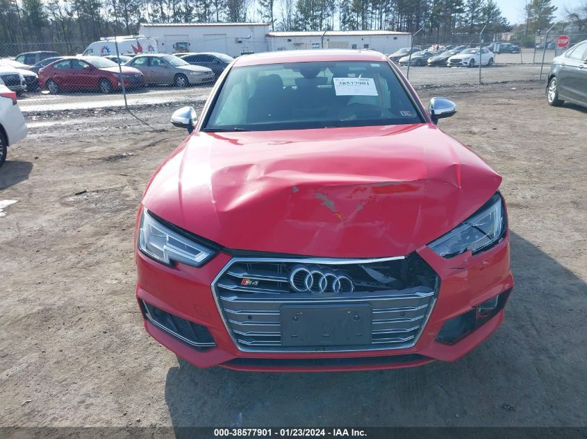 2018 AUDI S4 3.0T PREMIUM PLUS - WAUC4AF46JA091737