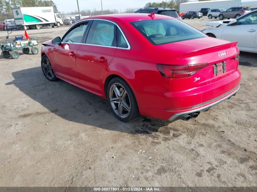 2018 AUDI S4 3.0T PREMIUM PLUS - WAUC4AF46JA091737