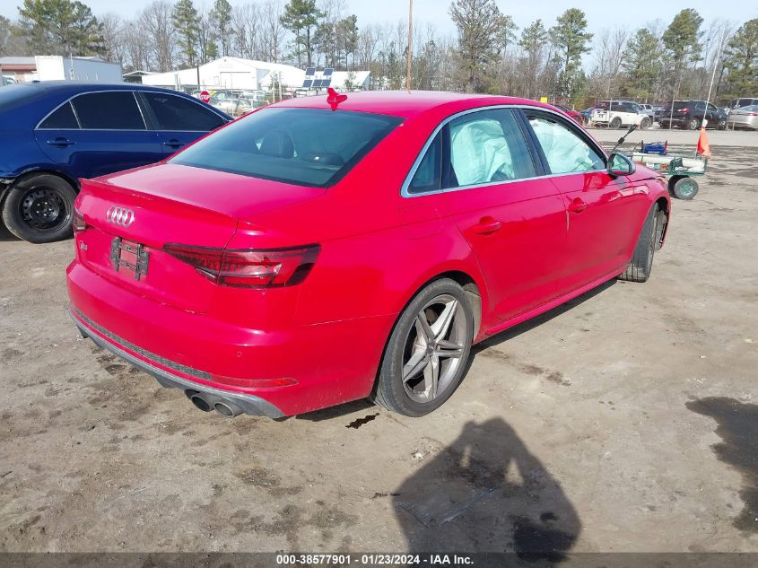 2018 AUDI S4 3.0T PREMIUM PLUS - WAUC4AF46JA091737