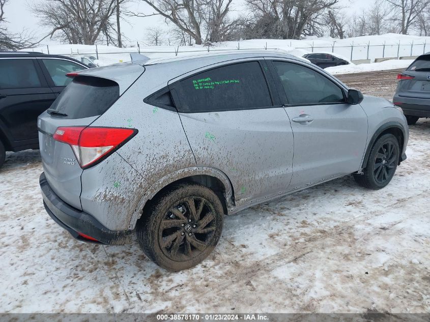 2022 HONDA HR-V SPORT - 3CZRU6H17NM710586