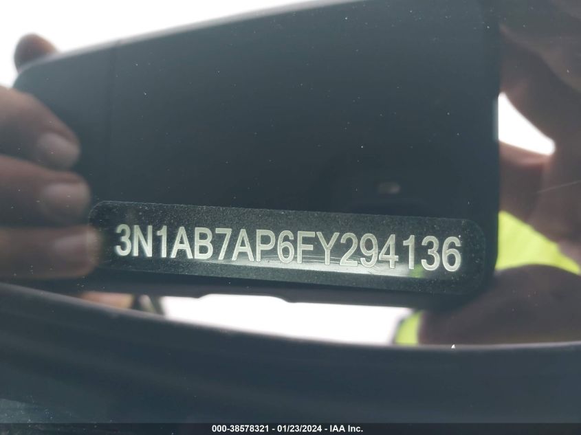 2015 NISSAN SENTRA S/SV/SR/SL - 3N1AB7AP6FY294136
