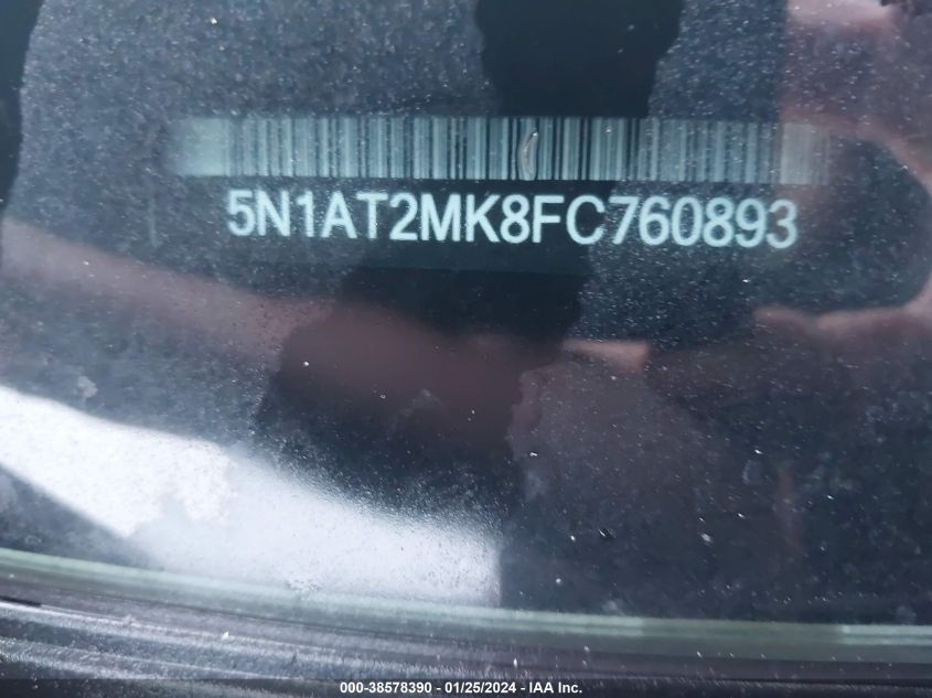 2015 NISSAN ROGUE S/SL/SV - 5N1AT2MK8FC760893