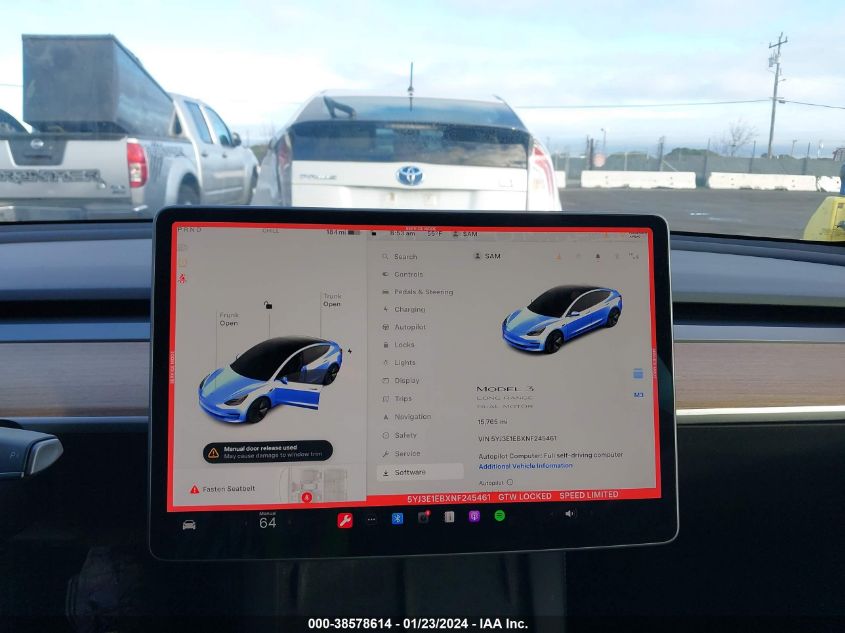 2022 TESLA MODEL 3 LONG RANGE DUAL MOTOR ALL-WHEEL DRIVE - 5YJ3E1EBXNF245461