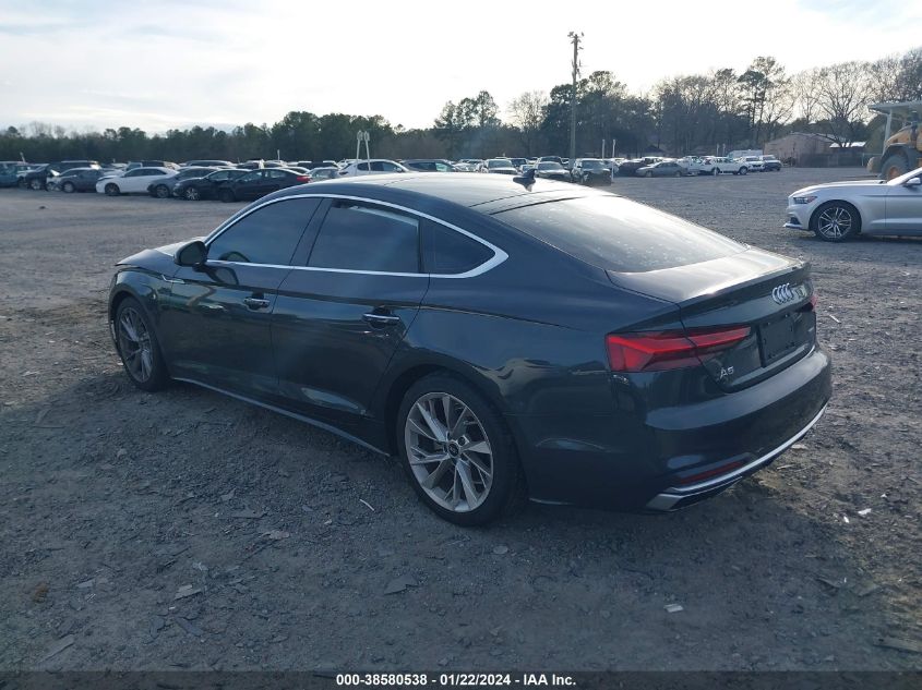 2021 AUDI A5 SPORTBACK PREMIUM 40 TFSI QUATTRO S TRONIC - WAUABCF50MA037484