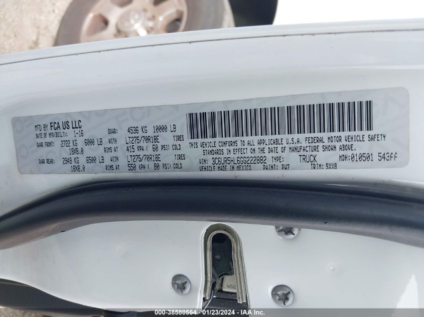 2016 RAM 2500 ST - 3C6UR5HL6GG222882