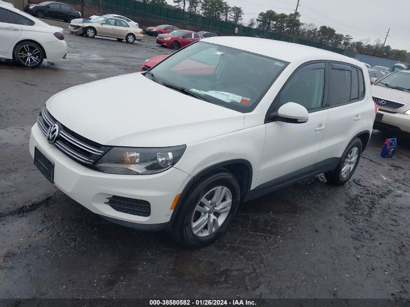 2013 VOLKSWAGEN TIGUAN S - WVGBV3AX4DW602762