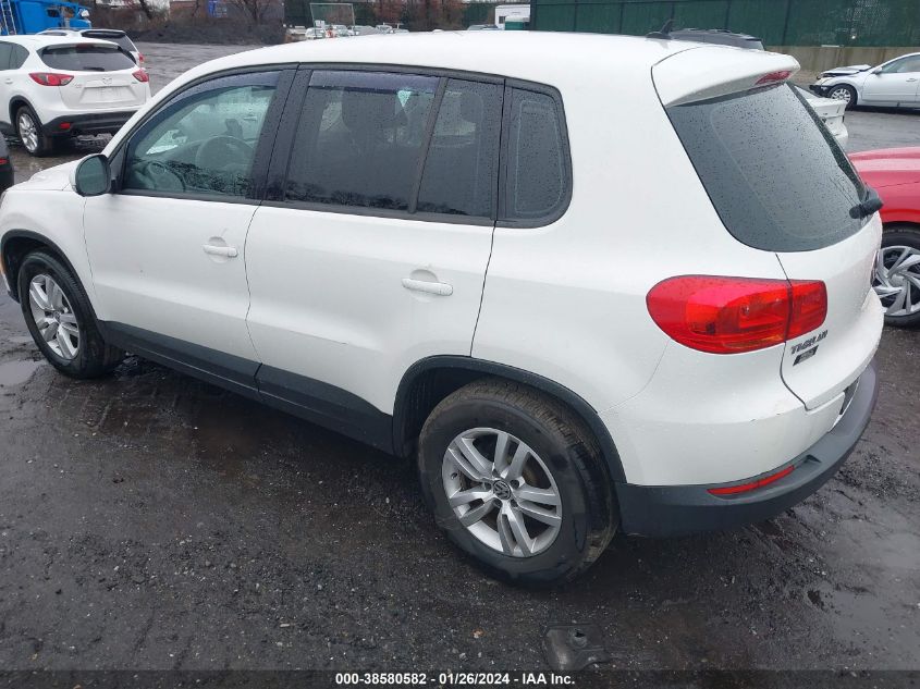 2013 VOLKSWAGEN TIGUAN S - WVGBV3AX4DW602762