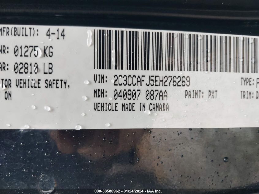 2014 CHRYSLER 300 SRT8 - 2C3CCAFJ5EH276269