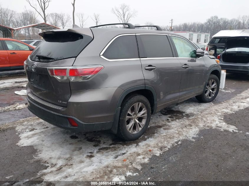 2014 TOYOTA HIGHLANDER LE/LE PLUS - 5TDBKRFH2ES054750