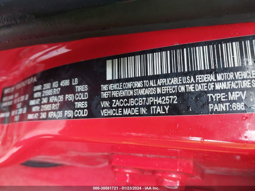 2018 JEEP RENEGADE TRAILHAWK - ZACCJBCB7JPH42572
