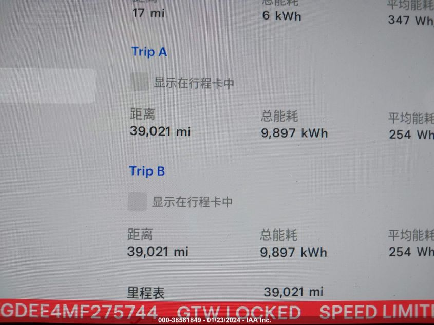 2021 TESLA MODEL Y - 5YJYGDEE4MF275744