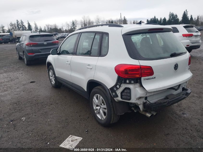 2017 VOLKSWAGEN TIGUAN S/LIMITED - WVGBV7AX4HK023615