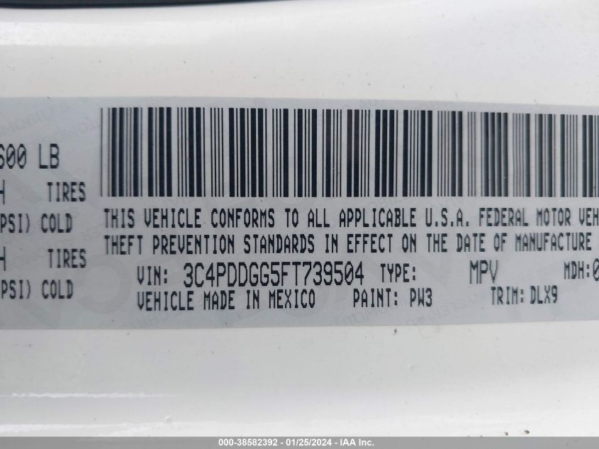 2015 DODGE JOURNEY CROSSROAD - 3C4PDDGG5FT739504