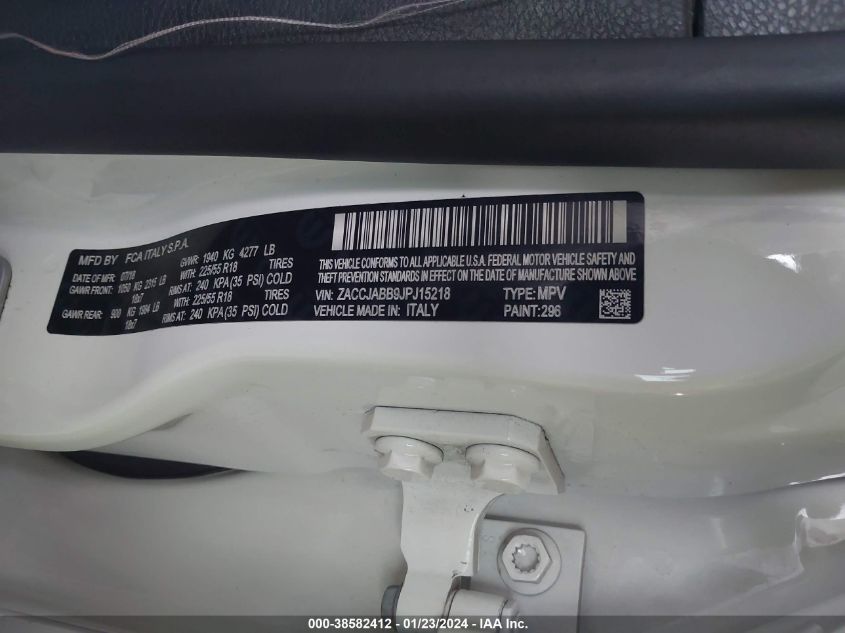 2018 JEEP RENEGADE LATITUDE - ZACCJABB9JPJ15218