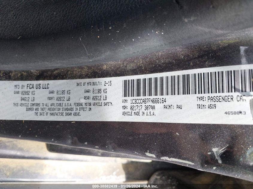 2015 CHRYSLER 200 LIMITED - 1C3CCCAB7FN666164
