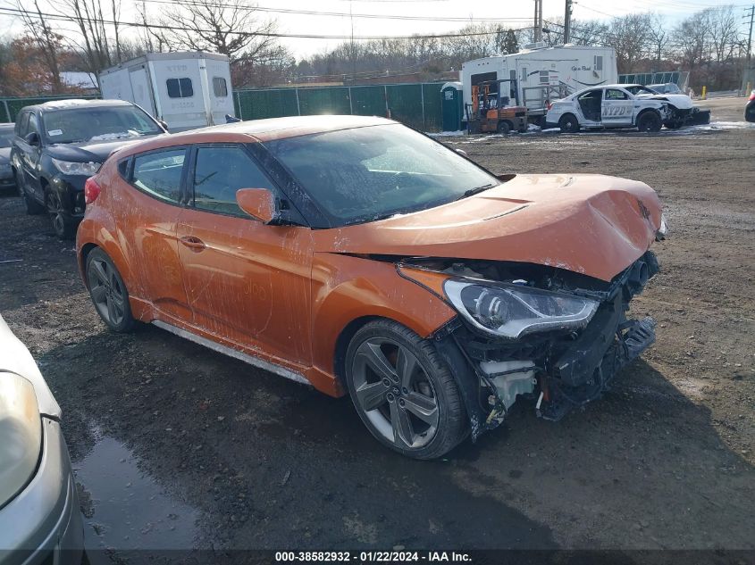 2014 HYUNDAI VELOSTER TURBO W/BLACK - KMHTC6AE2EU186069