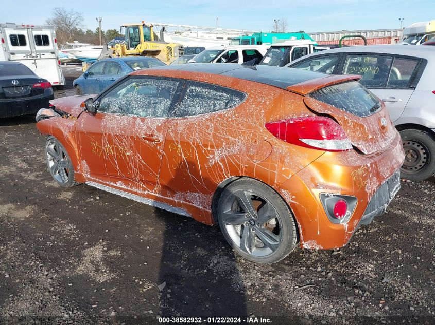2014 HYUNDAI VELOSTER TURBO W/BLACK - KMHTC6AE2EU186069
