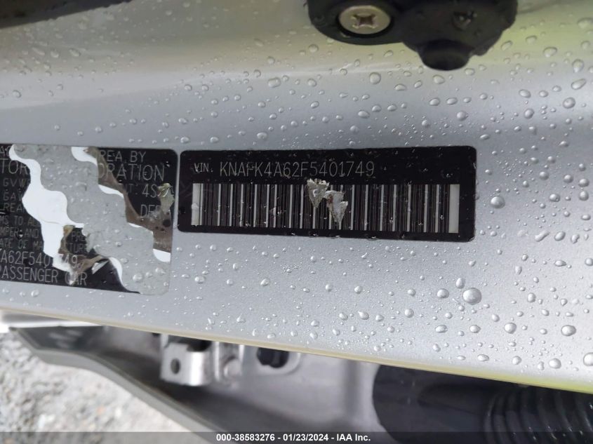 2015 KIA FORTE LX - KNAFK4A62F5401749