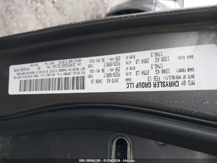 2013 DODGE JOURNEY SXT - 3C4PDCBG6DT631343