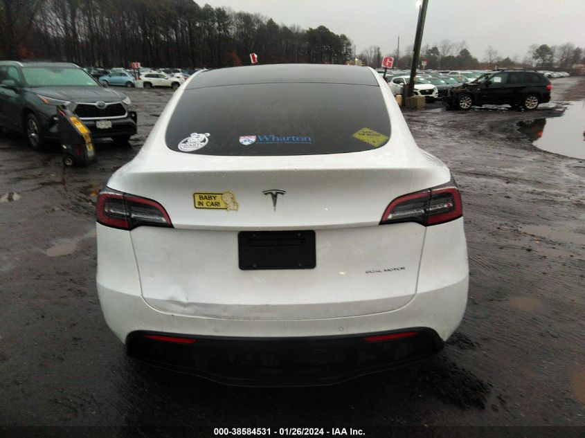 2021 TESLA MODEL Y LONG RANGE DUAL MOTOR ALL-WHEEL DRIVE - 5YJYGAEE9MF145991