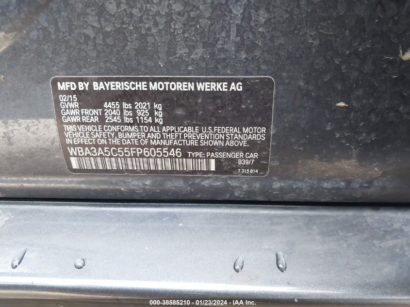 2015 BMW 328I I - WBA3A5C55FP605546