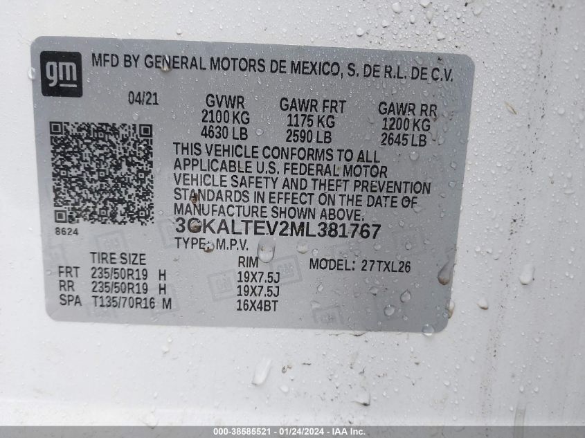 2021 GMC TERRAIN SLE - 3GKALTEV2ML381767