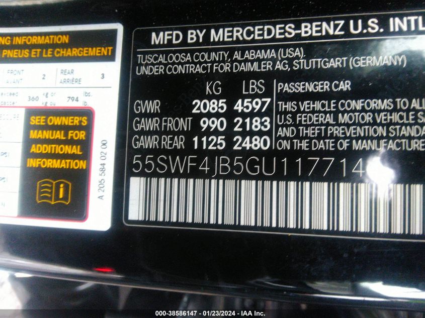 2016 MERCEDES-BENZ C 300 300 - 55SWF4JB5GU117714