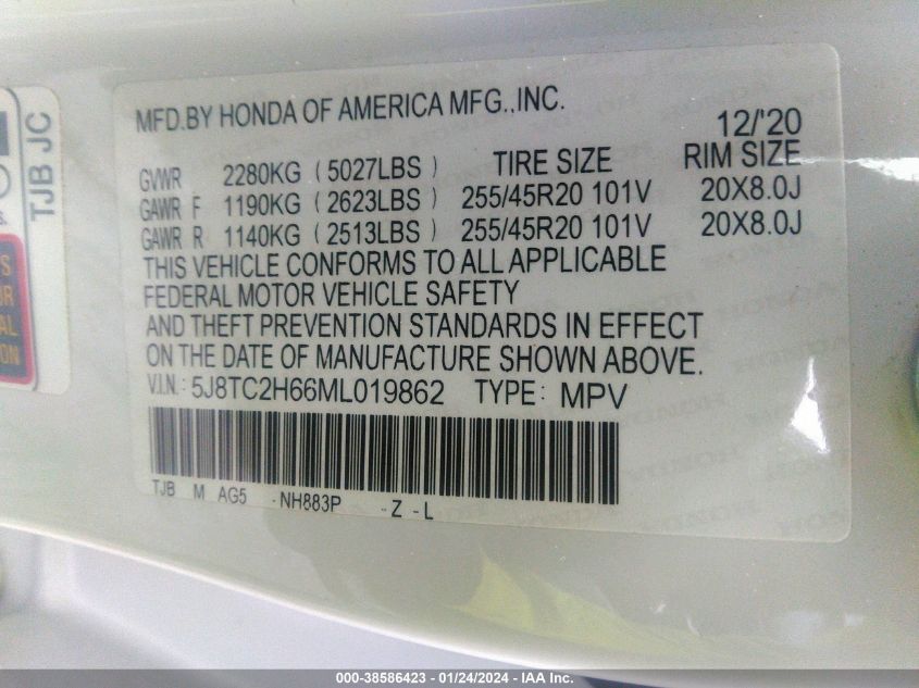 2021 ACURA RDX A-SPEC PACKAGE - 5J8TC2H66ML019862