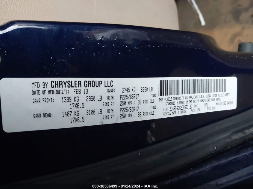 2013 DODGE GRAND CARAVAN CREW - 2C4RDGDG2DR693127