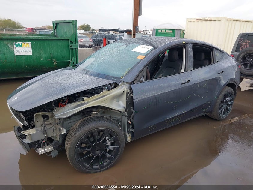 VIN 5YJYGDEE0MF064671 2021 TESLA MODEL Y