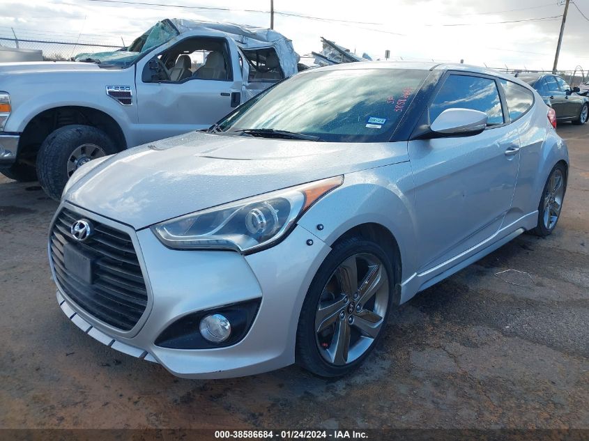 2013 HYUNDAI VELOSTER TURBO - KMHTC6AEXDU108315