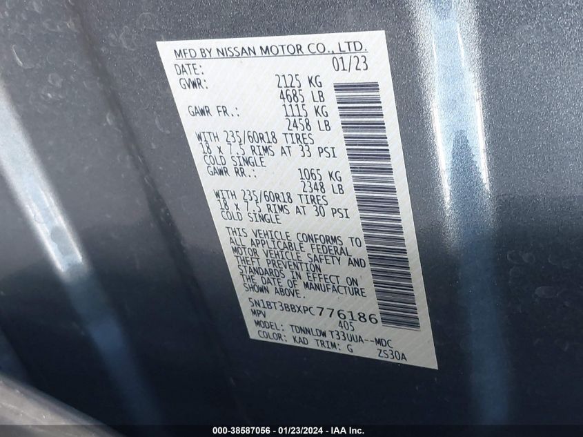2023 NISSAN ROGUE SV INTELLIGENT AWD - 5N1BT3BBXPC776186