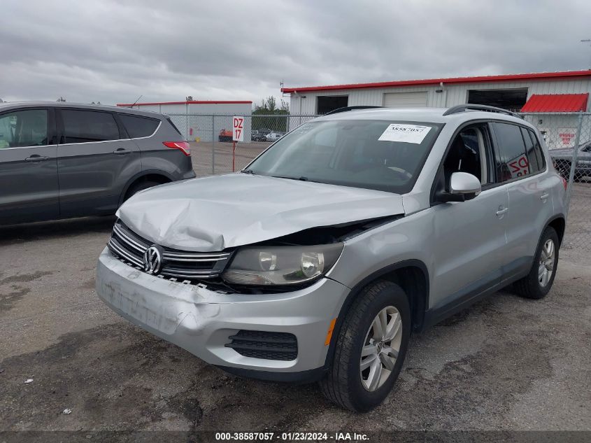 2016 VOLKSWAGEN TIGUAN S - WVGAV7AX5GW030740