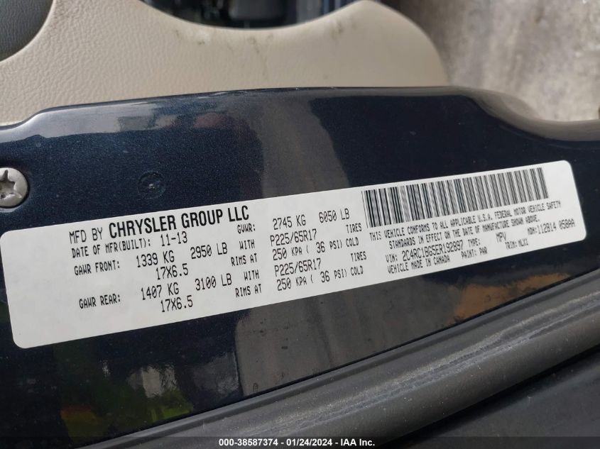 2014 CHRYSLER TOWN & COUNTRY TOURING - 2C4RC1BG5ER192897