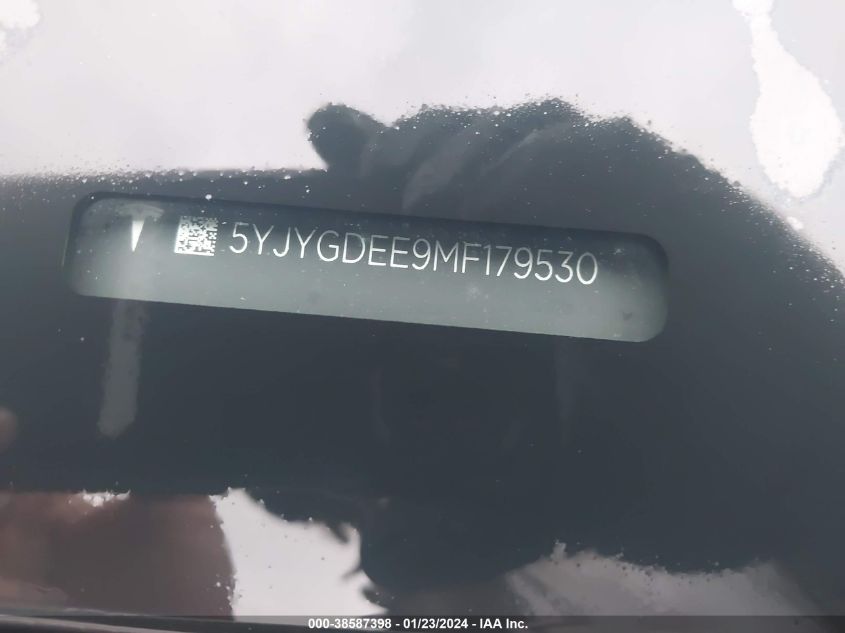 2021 TESLA MODEL Y LONG RANGE DUAL MOTOR ALL-WHEEL DRIVE - 5YJYGDEE9MF179530