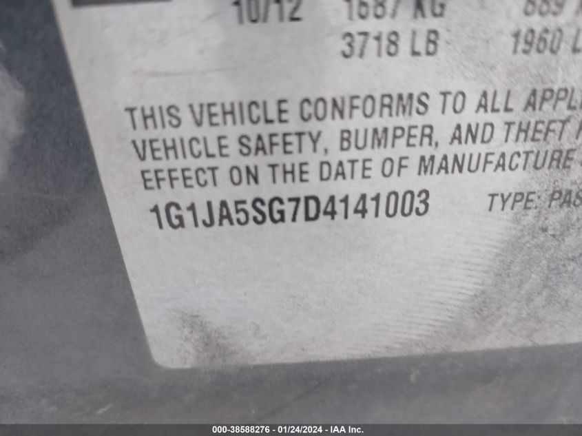 2013 CHEVROLET SONIC LS AUTO - 1G1JA5SG7D4141003
