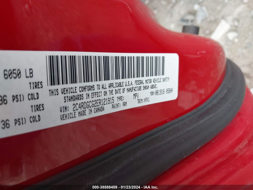 2014 DODGE GRAND CARAVAN SXT - 2C4RDGCG2ER121915