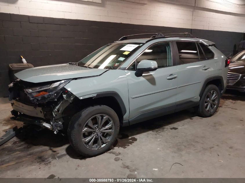 2022 TOYOTA RAV4 XLE PREMIUM HYBRID - 4T3B6RFV3NU097485