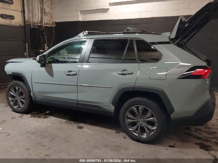 2022 TOYOTA RAV4 XLE PREMIUM HYBRID - 4T3B6RFV3NU097485